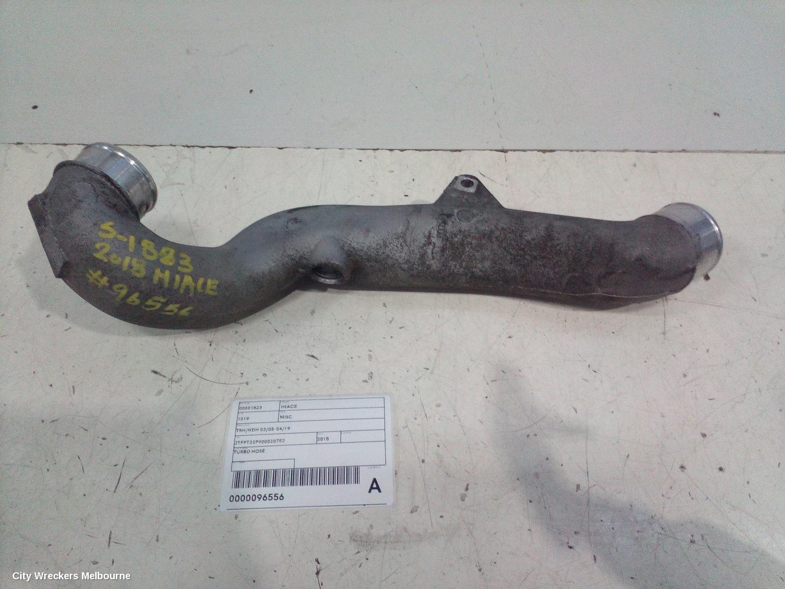 TOYOTA HIACE, TRH/KDH 03/2005 - 04/2019, TURBO HOSE: 96556 - Image 2