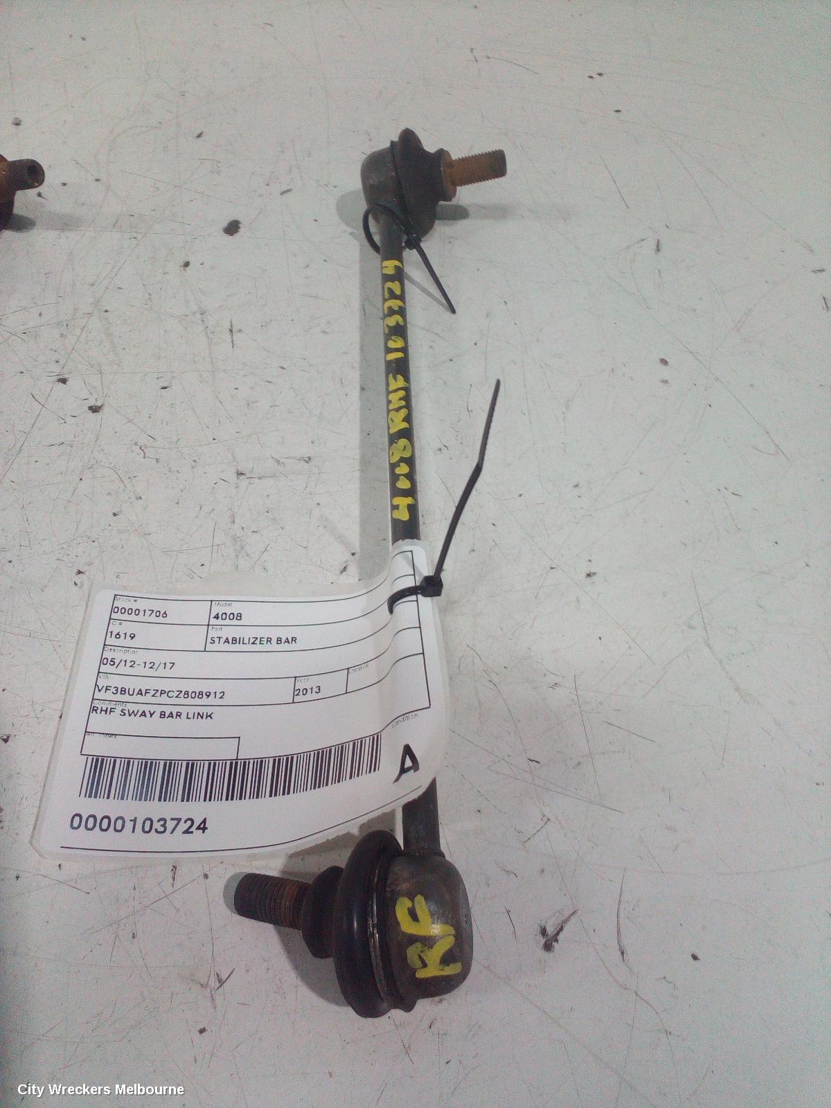 PEUGEOT 4008 STABILISER BAR, 05/2012 - 12/2017 - Image 1