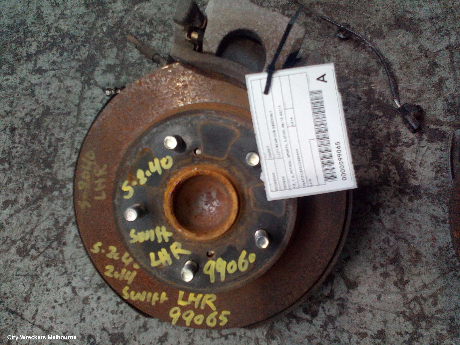 SUZUKI SWIFT LEFT REAR HUB ASSEMBLY, FZ, 1.6, PETROL, SPORTS, 5 STUD, 08/2010 - 03/2017 - Image 1