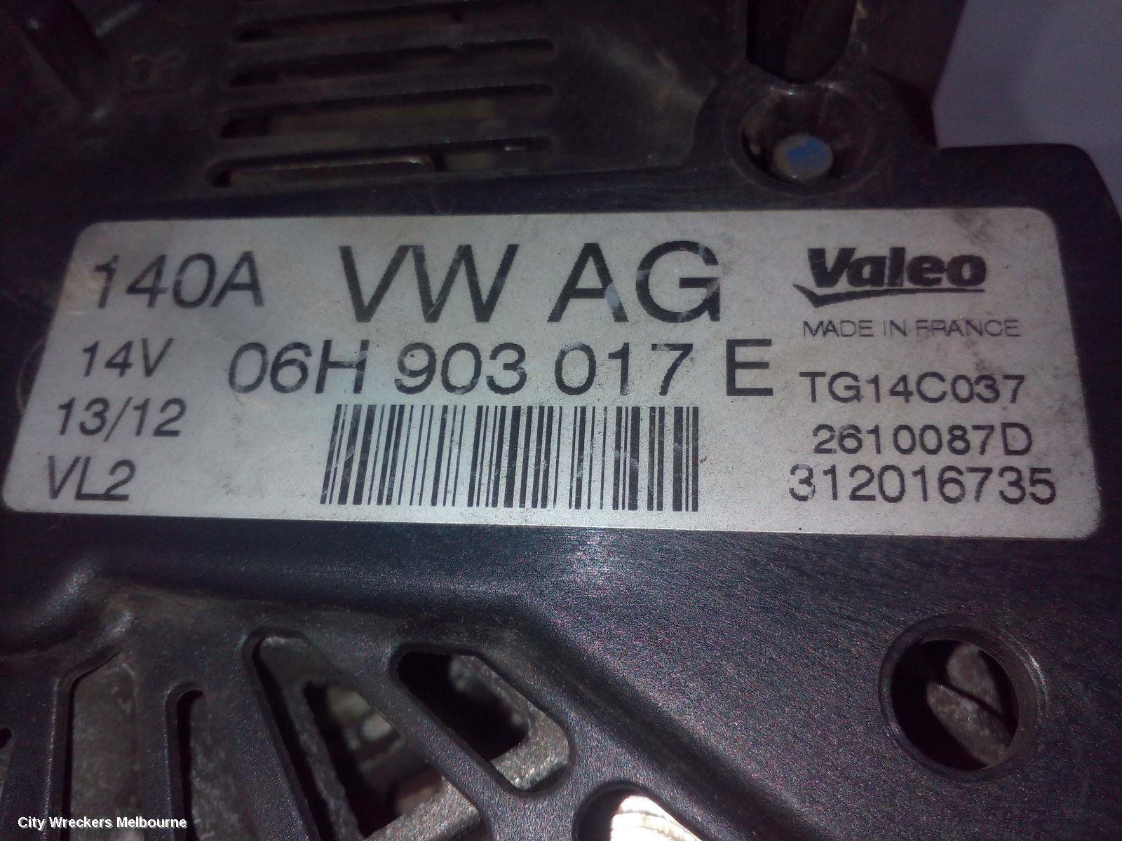 AUDI A3 ALTERNATOR, PETROL, 1.8, VALEO, 8P, 06/2004 - 04/2013 - Image 1