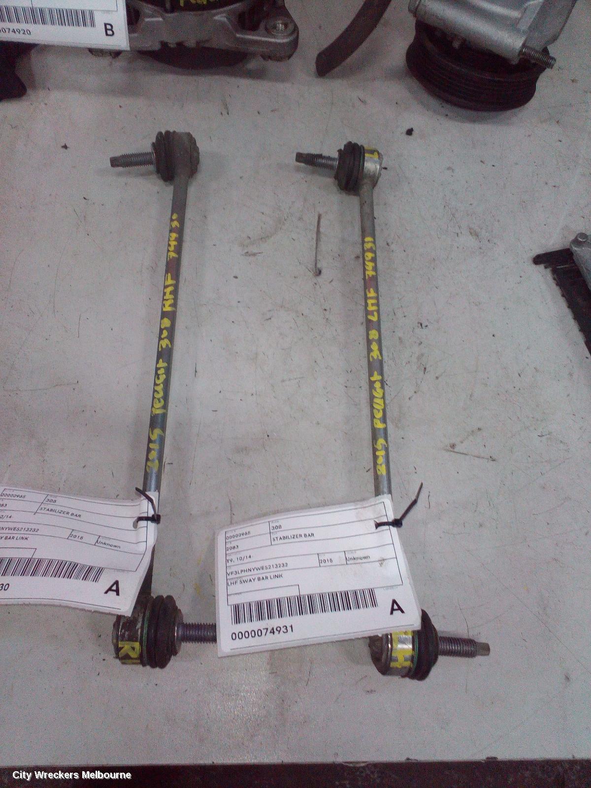 PEUGEOT 308 STABILISER BAR, T9, 10/2014 - 05/2021 - Image 2