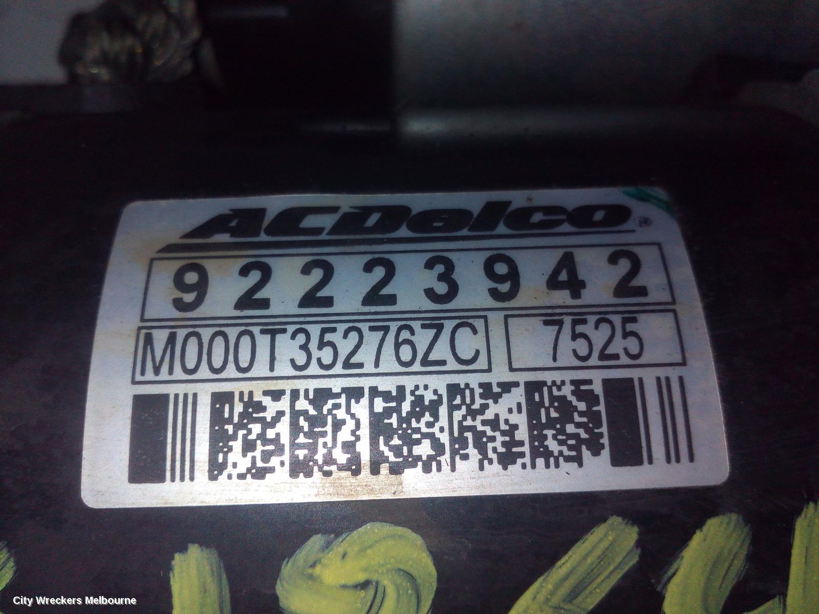 HOLDEN COMMODORE STARTER, 3.6, LFX/LWR, VF, 05/2013 - 12/2017 - Image 1