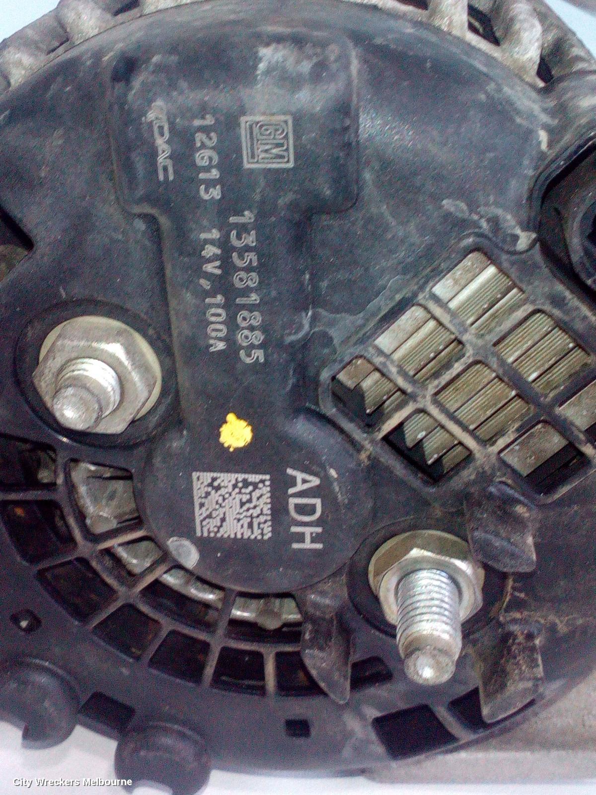 HOLDEN CRUZE ALTERNATOR, PETROL, 1.4, 19UN, TURBO, JH (8TH VIN IS 8), 03/2011 - 01/2017 - Image 2