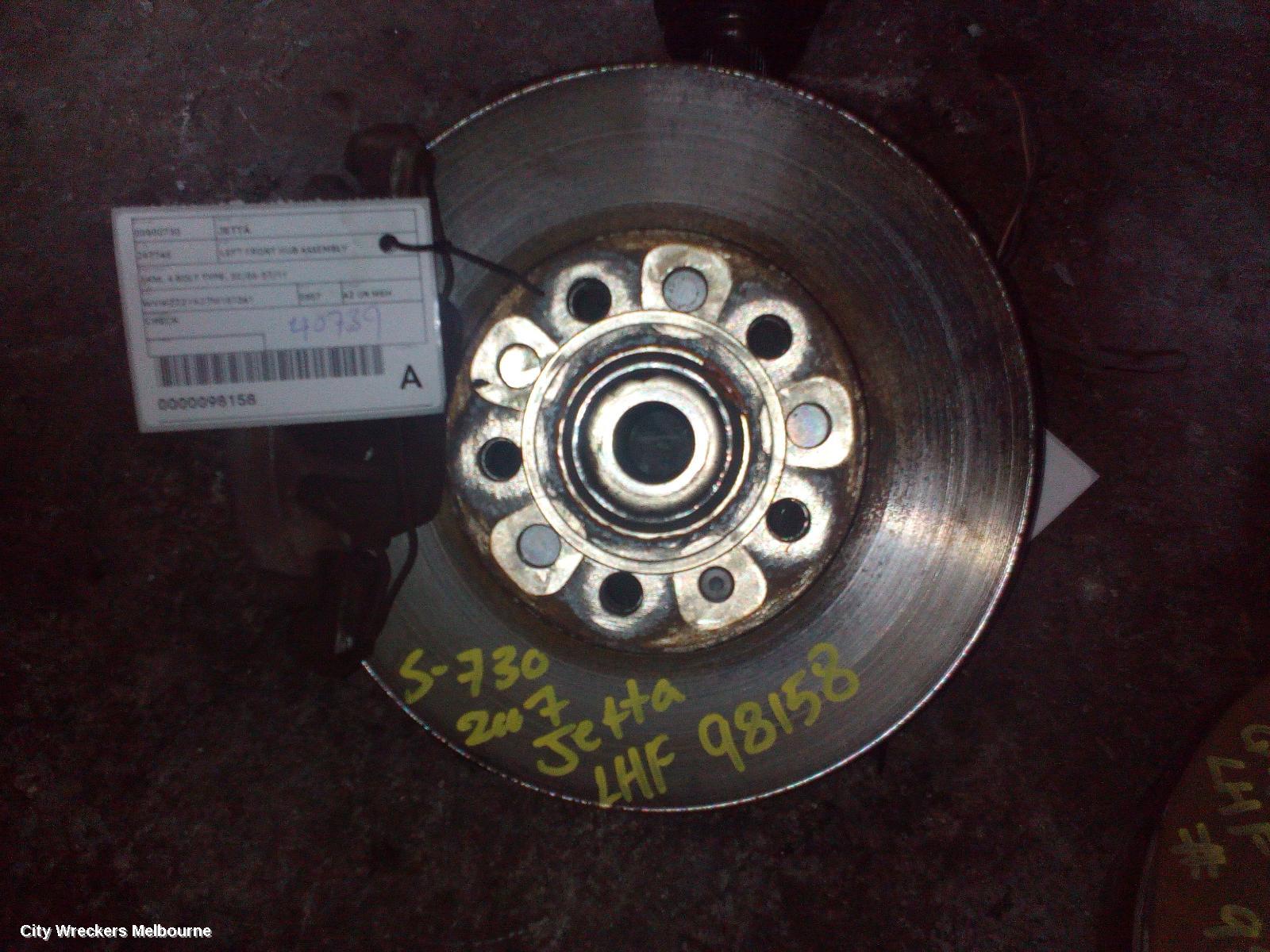 VOLKSWAGEN JETTA LEFT FRONT HUB ASSEMBLY, 1KM, 4 BOLT TYPE, 02/2006 - 07/2011 - Image 2
