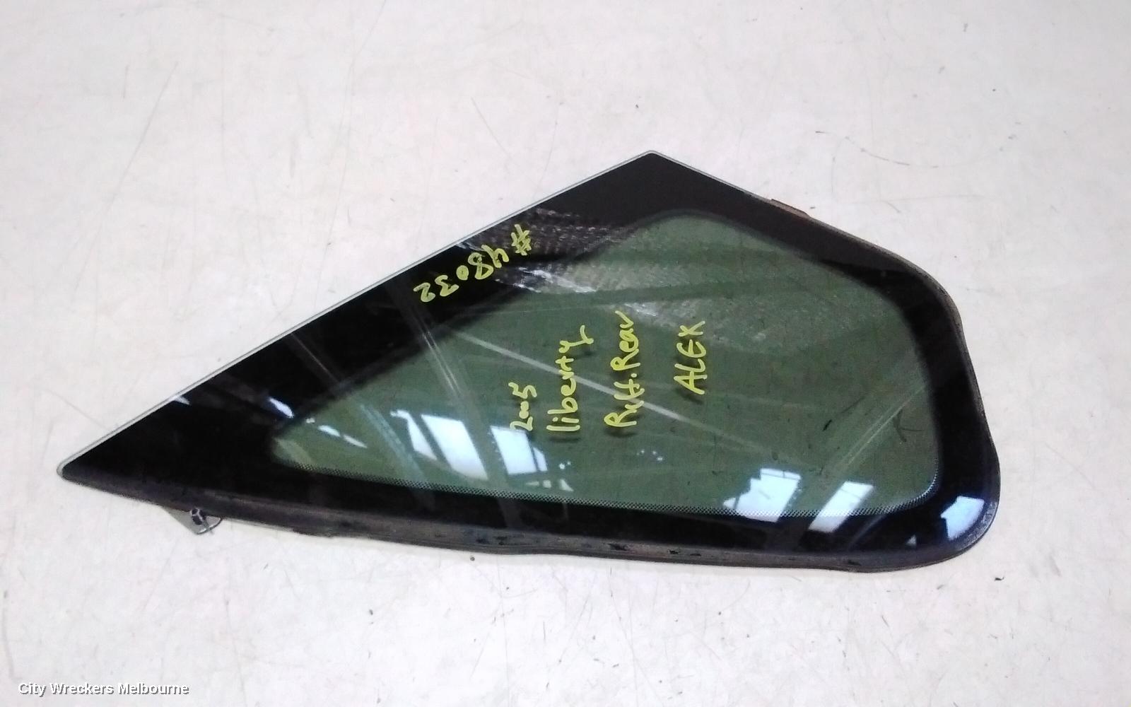SUBARU LIBERTY RIGHT REAR SIDE GLASS, 4TH GEN, SEDAN, 09/2003 - 08/2009 - Image 2
