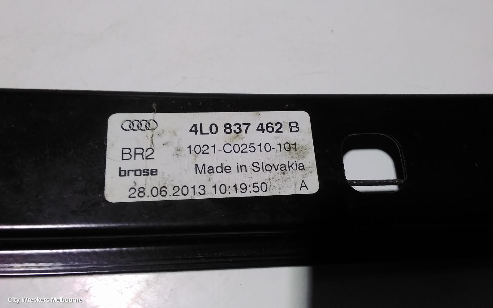 AUDI Q7 RIGHT FRONT WINDOW REG/MOTOR, 4L, 09/2006 - 08/2015 - Image 2