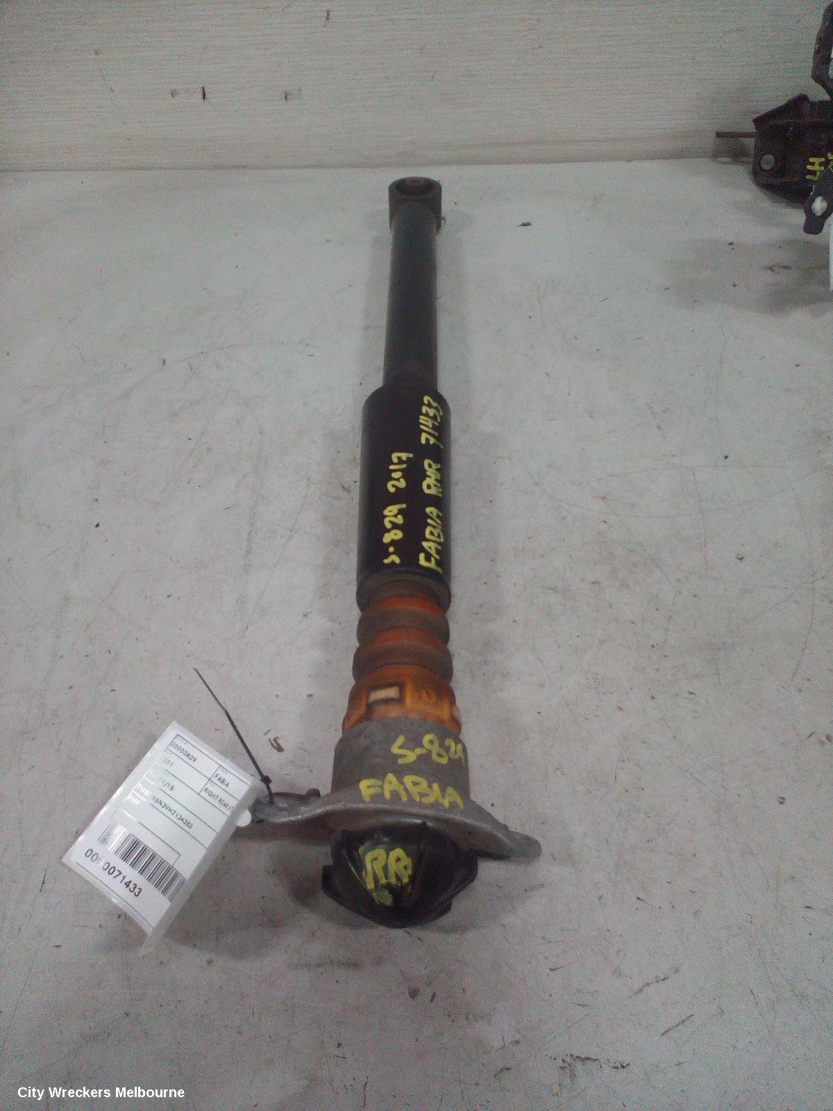 SKODA FABIA RIGHT REAR STRUT, NJ, 01/2015 - 08/2021 - Image 1