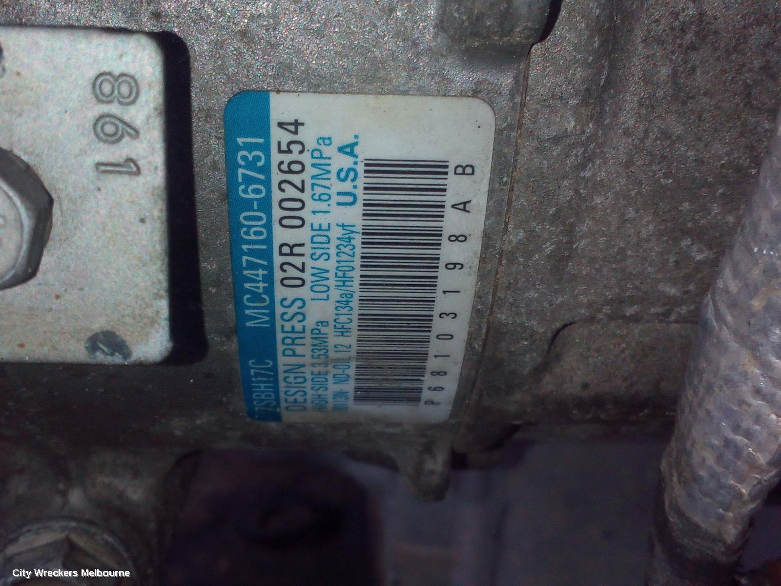 JEEP CHEROKEE A/C COMPRESSOR, KL, 3.2, PETROL, 02/2014 - 11/2022 - Image 2