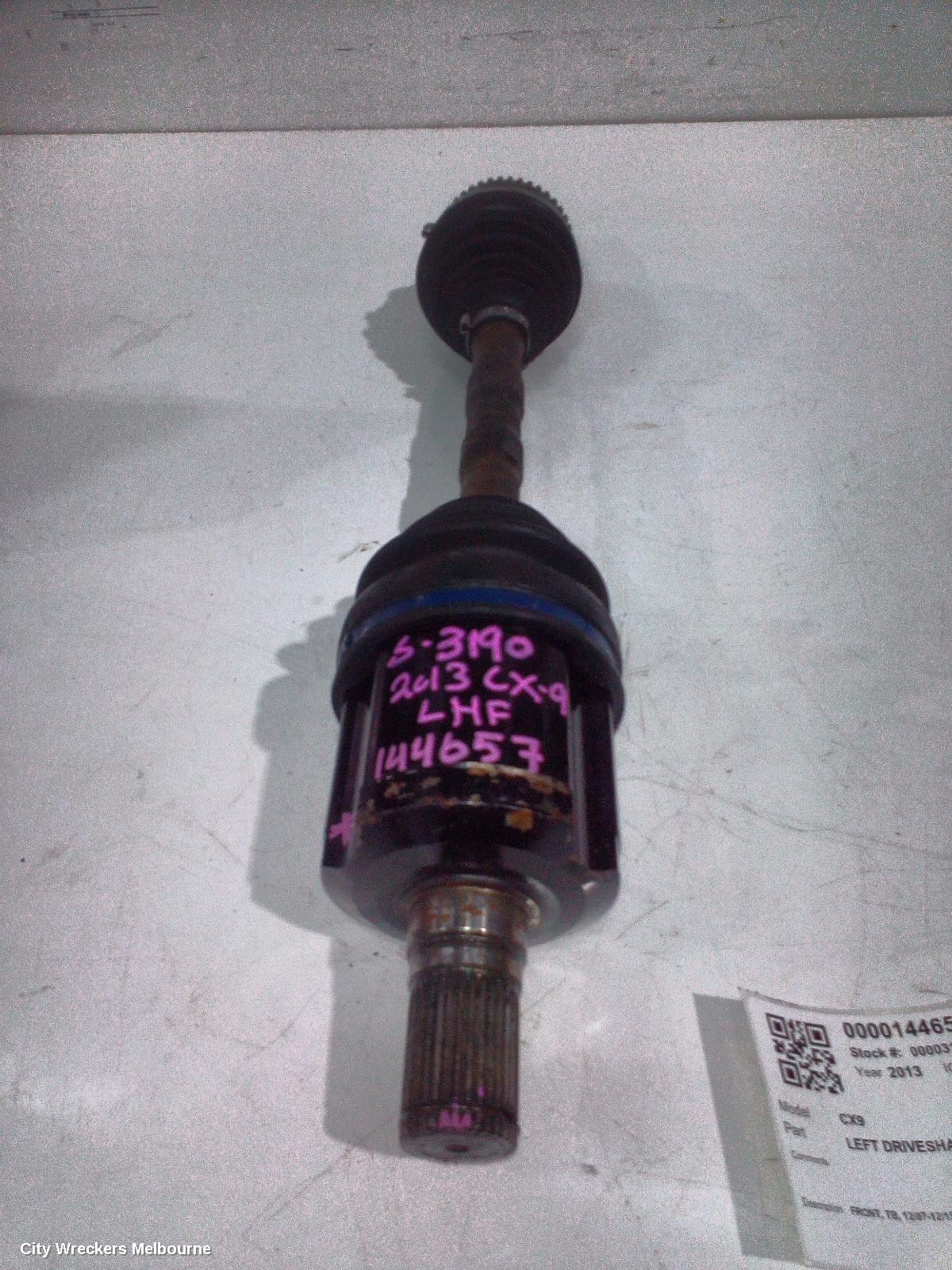 MAZDA CX9 LEFT DRIVESHAFT, FRONT, TB, 12/2007 - 12/2015 - Image 1