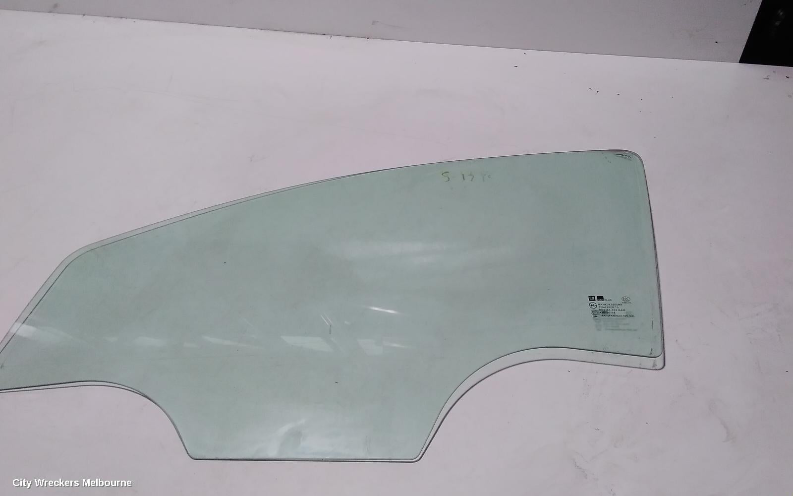 HOLDEN BARINA LEFT FRONT DOOR WINDOW, TM, SEDAN/5DR HATCH, 11/2011 - 12/2018 - Image 1