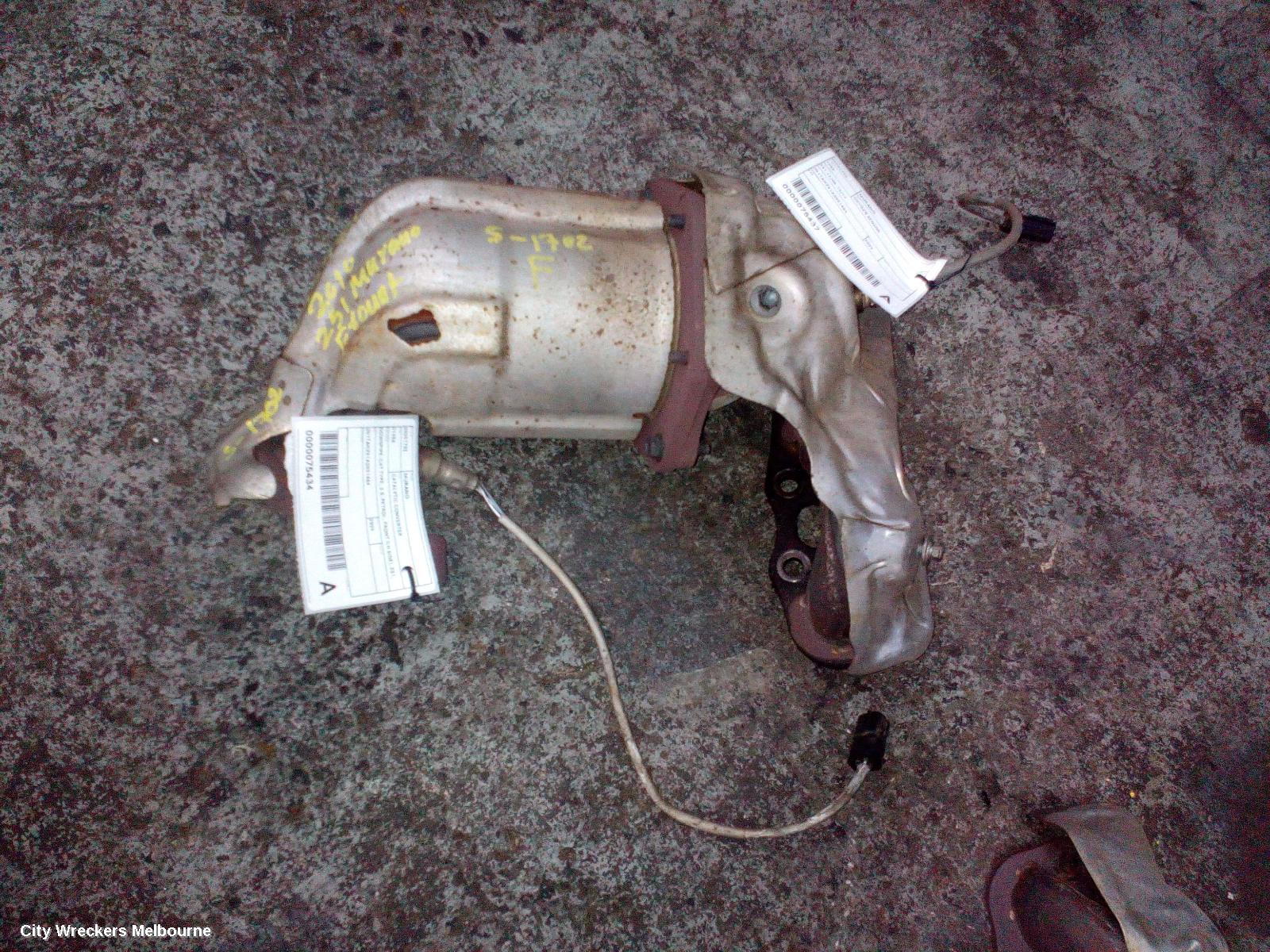 NISSAN MURANO CATALYTIC CONVERTER, DOWNPIPE-CAT TYPE, 3.5, PETROL, FRONT (LH SIDE), Z51, 12/2008 - 12/2014 - Image 1