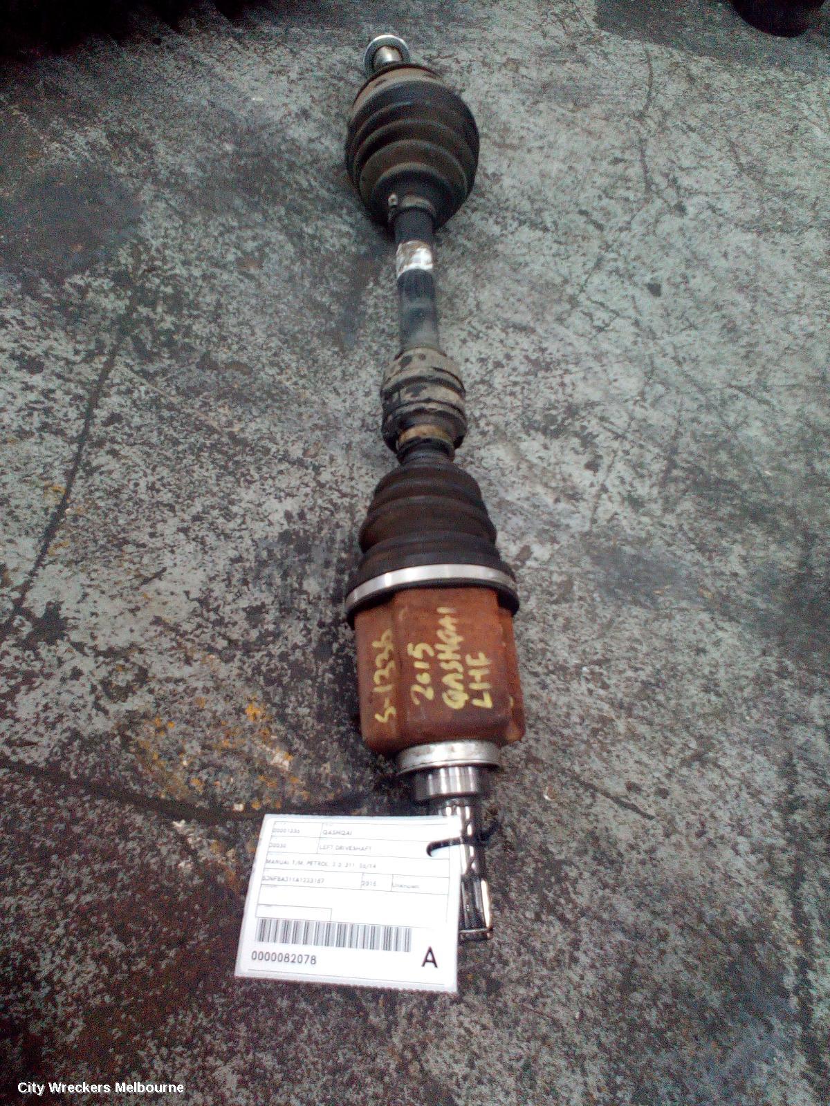NISSAN QASHQAI LEFT DRIVESHAFT, MANUAL T/M, PETROL, 2.0, J11, 06/2014 - 07/2021 - Image 1