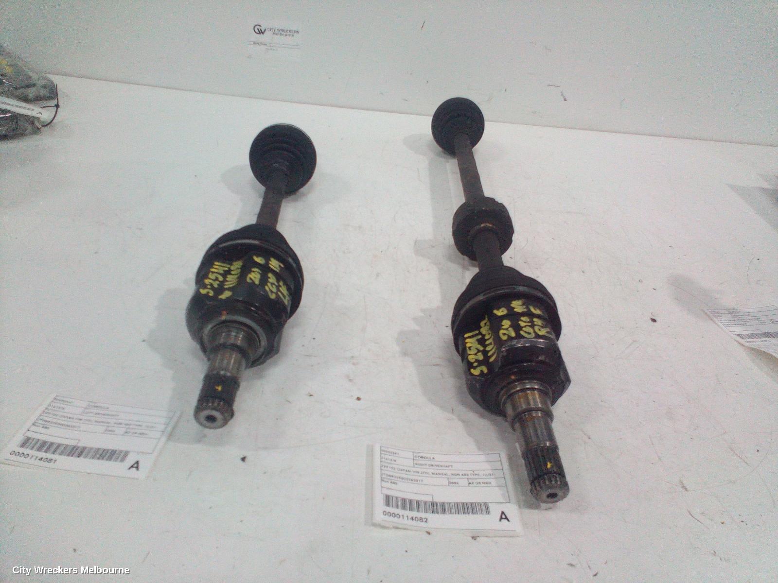 TOYOTA COROLLA LEFT DRIVESHAFT, ZZE122 (JAPAN-VIN JTD), MANUAL, NON ABS TYPE, 12/2001 - 06/2007 - Image 3