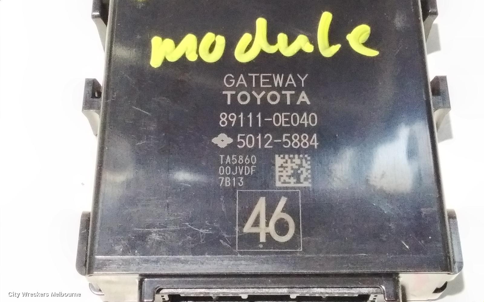 TOYOTA KLUGER, XU50 SERIES, 03/2014 - 02/2021, 89111-OE040 COMPUTER, NETWORK GATEWAY: 108116 - Image 3