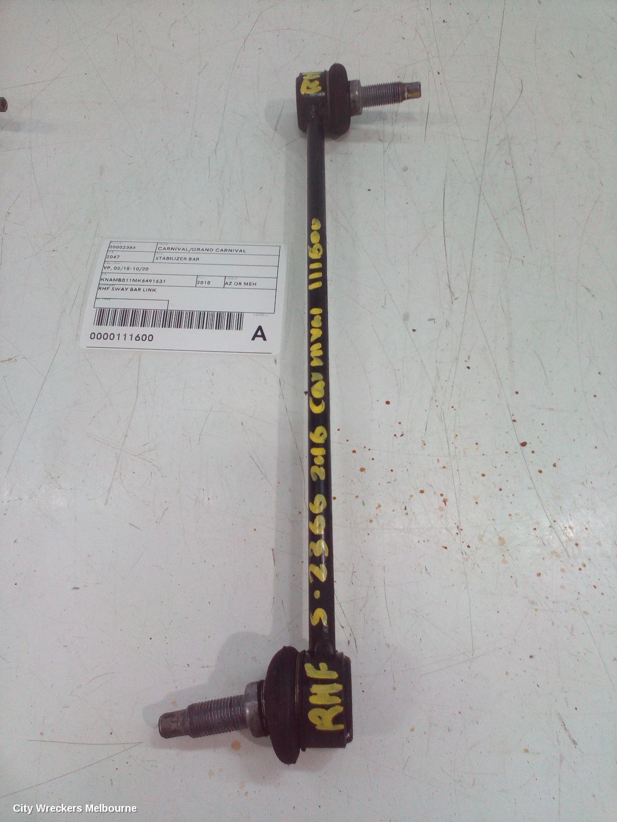 KIA CARNIVAL/GRAND CARNIVAL STABILISER BAR, YP, 01/2015 - 10/2020 - Image 1