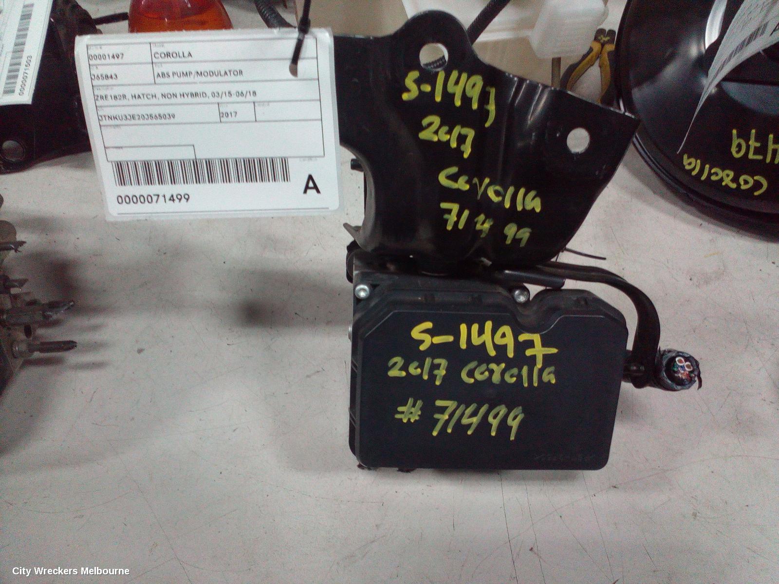 TOYOTA COROLLA ABS PUMP/MODULATOR, ZRE182R, HATCH, NON HYBRID, 03/2015 - 06/2018 - Image 1