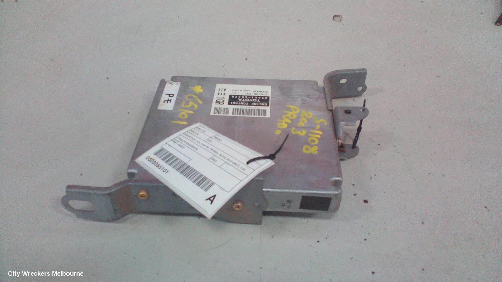 TOYOTA PRADO ECU, 120 SERIES, ENGINE ECU, 4.0, PETROL, 1GR-FE, AUTO (4SPD), P/N 896616A320, ECU ONLY, 01/2003 - 08/2004 - Image 3