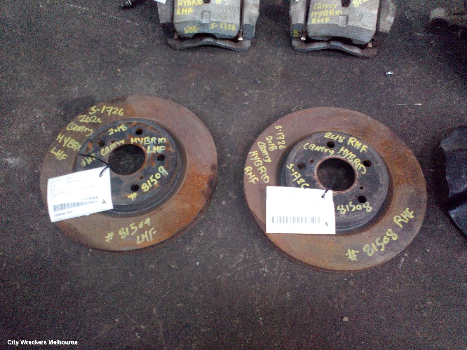 TOYOTA CAMRY FRONT BRAKE DISC/DRM, XV70, 09/2017 - 05/2024 - Image 2