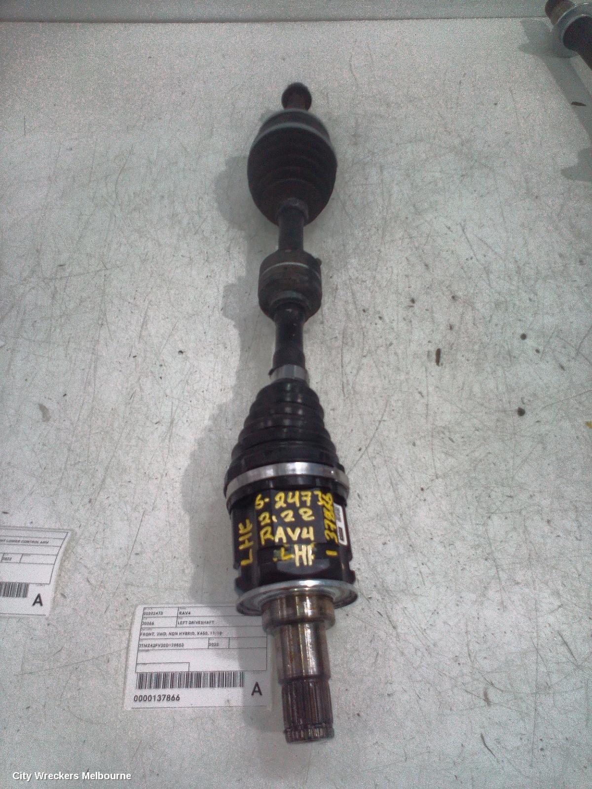 TOYOTA RAV4 LEFT DRIVESHAFT, FRONT, 2WD, NON HYBRID, XA50, 11/2018 ONWARDS - Image 2