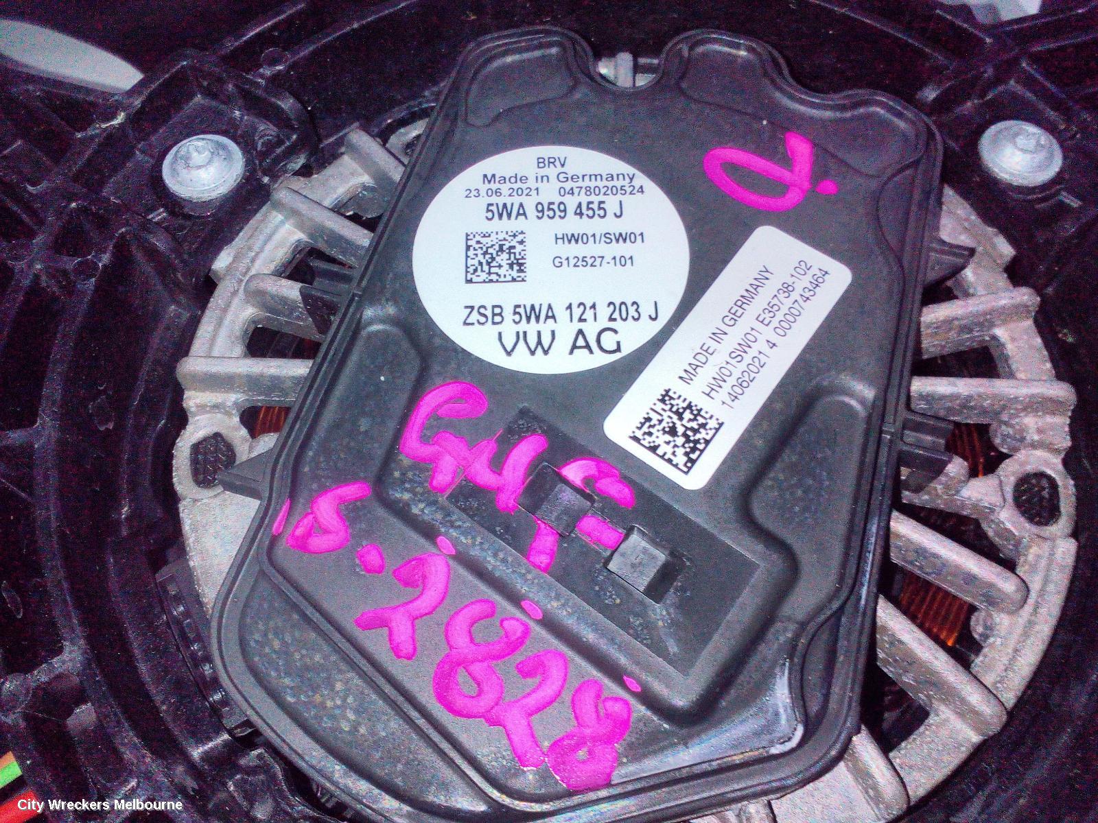 VOLKSWAGEN GOLF FAN, GEN 8, SINGLE FAN ASSY, PETROL, 1.4, TURBO, DJKA CODE, 400 WATT, 09/2020 ONWARDS - Image 3