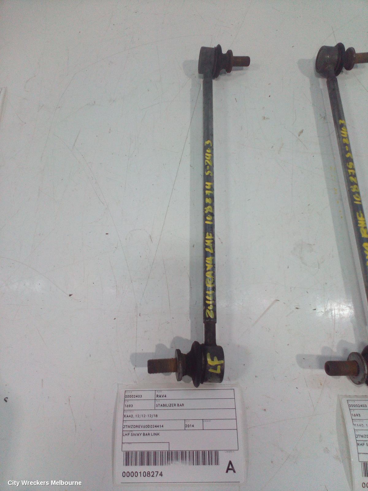 TOYOTA RAV4 STABILISER BAR, XA40, 12/2012 - 12/2018 - Image 1