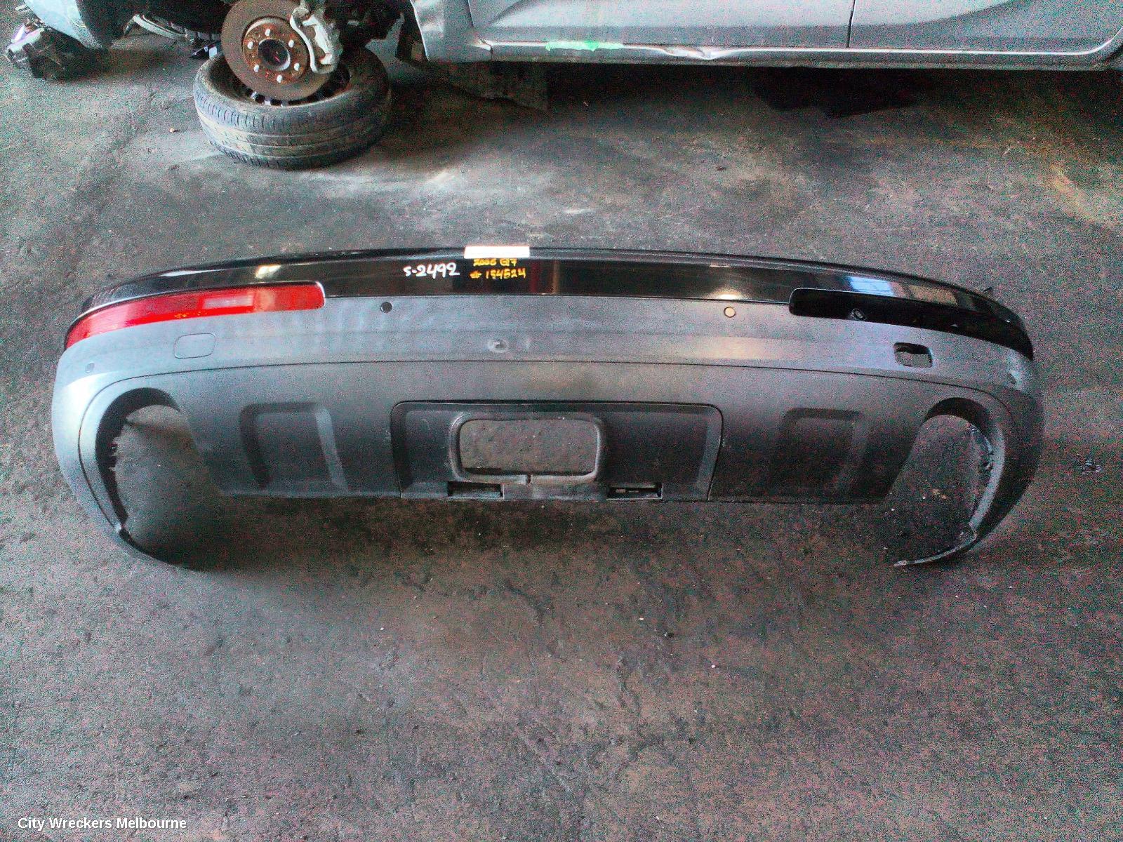AUDI Q7 REAR BUMPER, BUMPER BAR (2 PIECE), 4L, BLACK, 09/2006 - 09/2009 - Image 1