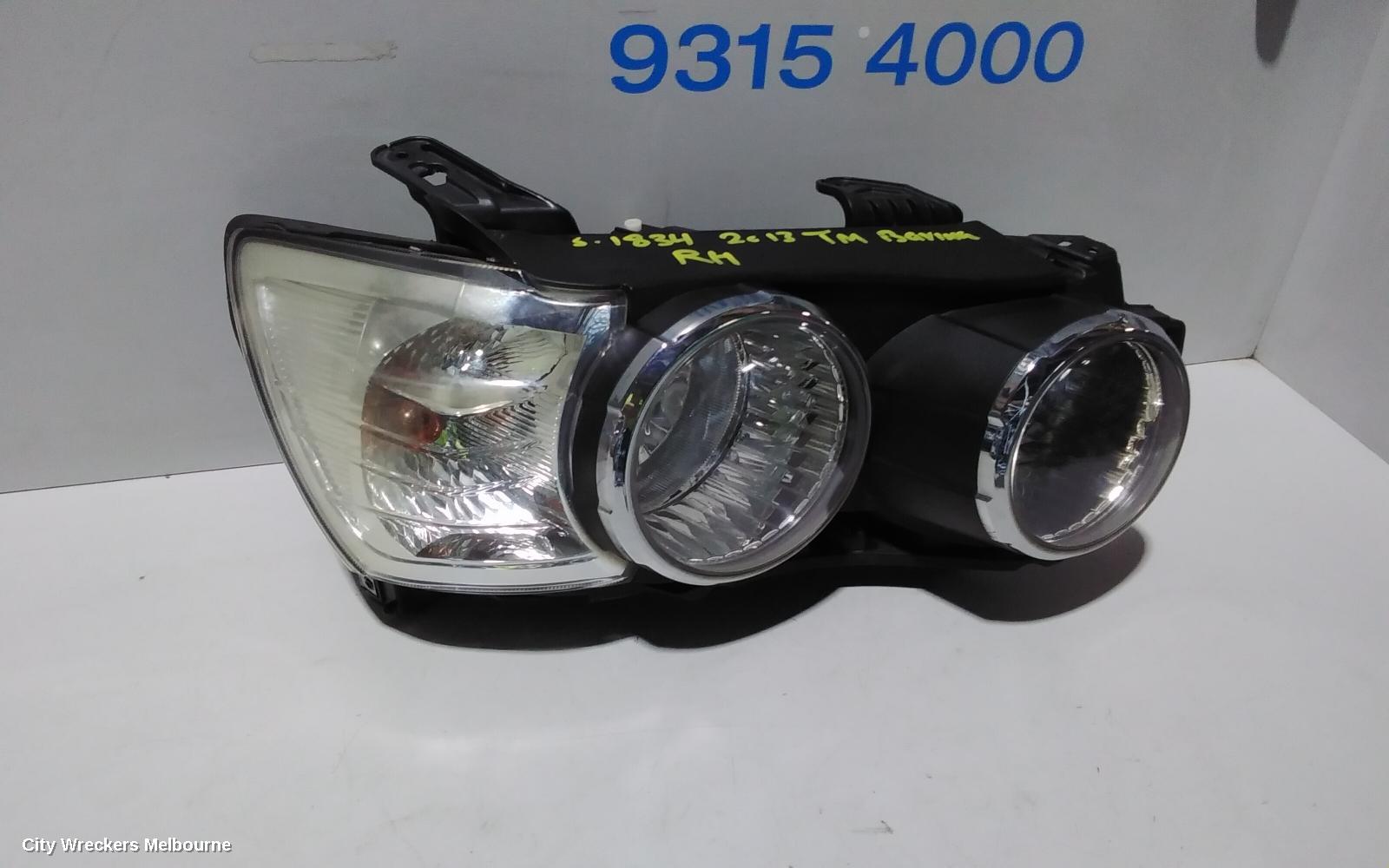 HOLDEN BARINA RIGHT HEADLAMP, TM, W/ CHROME RING TYPE, 08/2011 - 08/2016 - Image 3