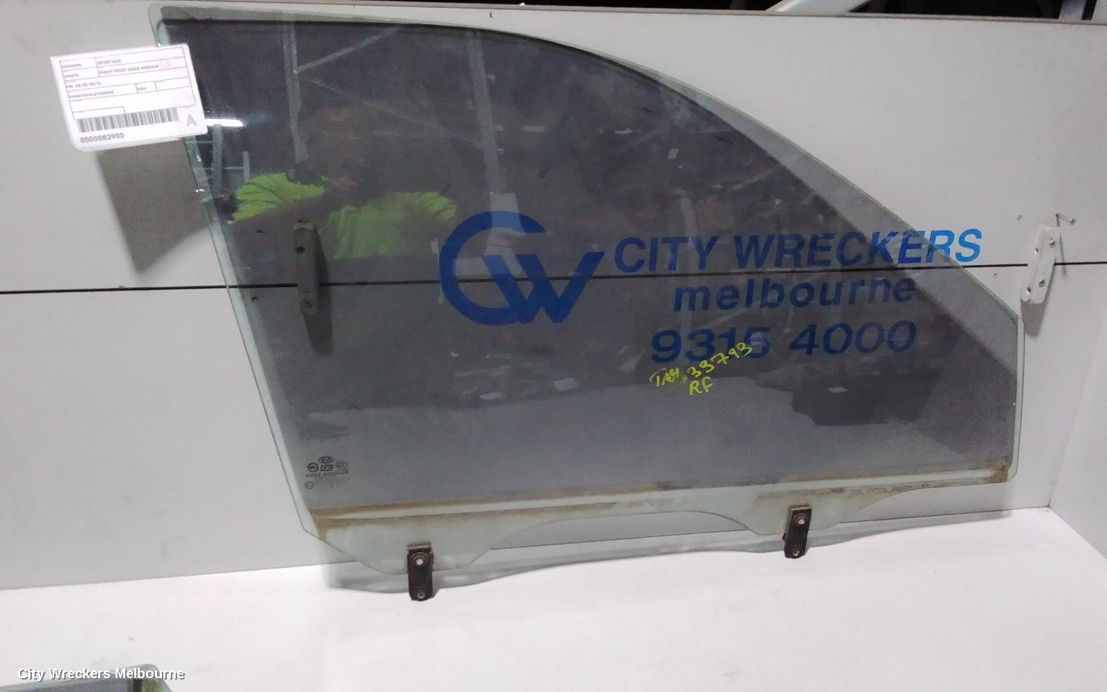 KIA SPORTAGE RIGHT FRONT DOOR WINDOW, KM, 05/2005 - 06/2010 - Image 1