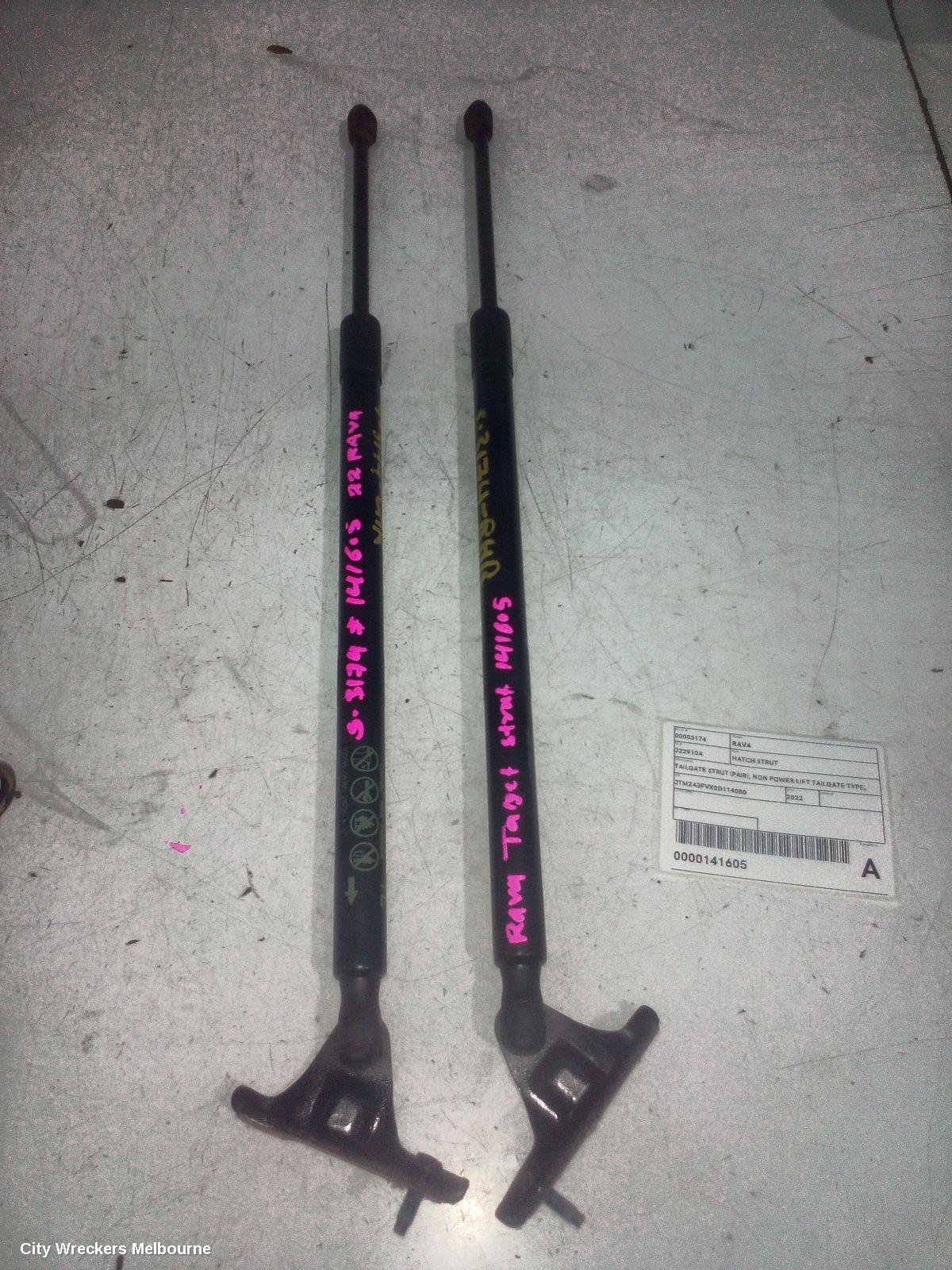TOYOTA RAV4 HATCH STRUT, TAILGATE STRUT (PAIR), NON POWER LIFT TAILGATE TYPE, XA50, 11/2018 ONWARDS - Image 2