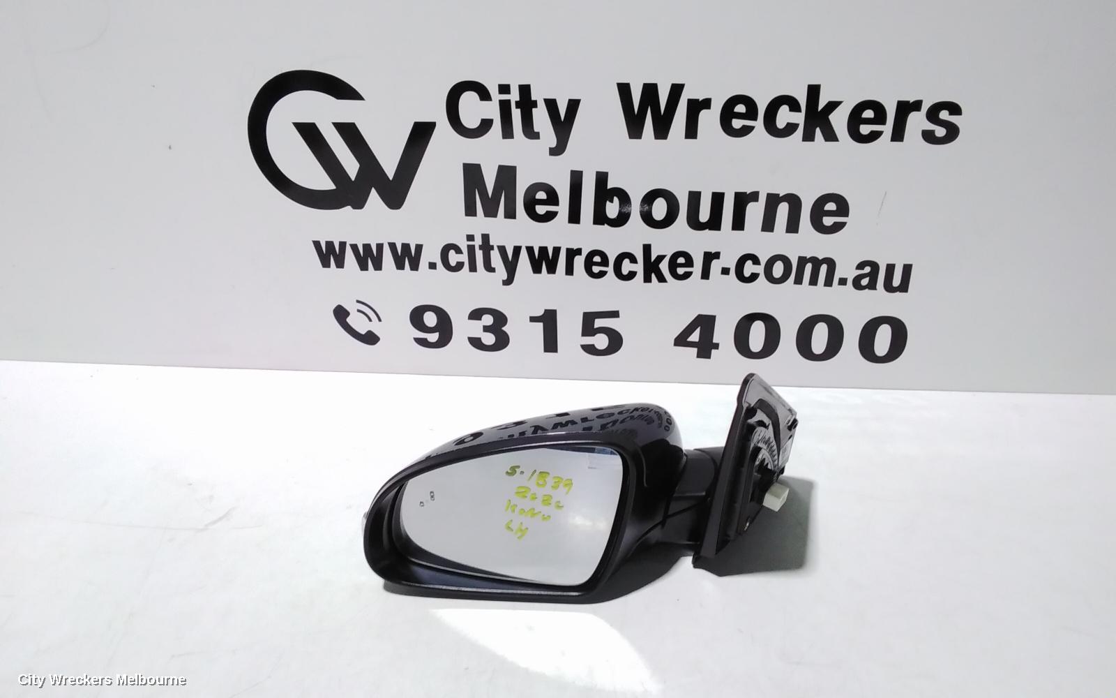 HYUNDAI KONA LEFT DOOR MIRROR, OS, HEATED, POWER FOLD, W/ BLIND SPOT TYPE, COLOUR CODED, 09/2017 - 07/2023 - Image 1