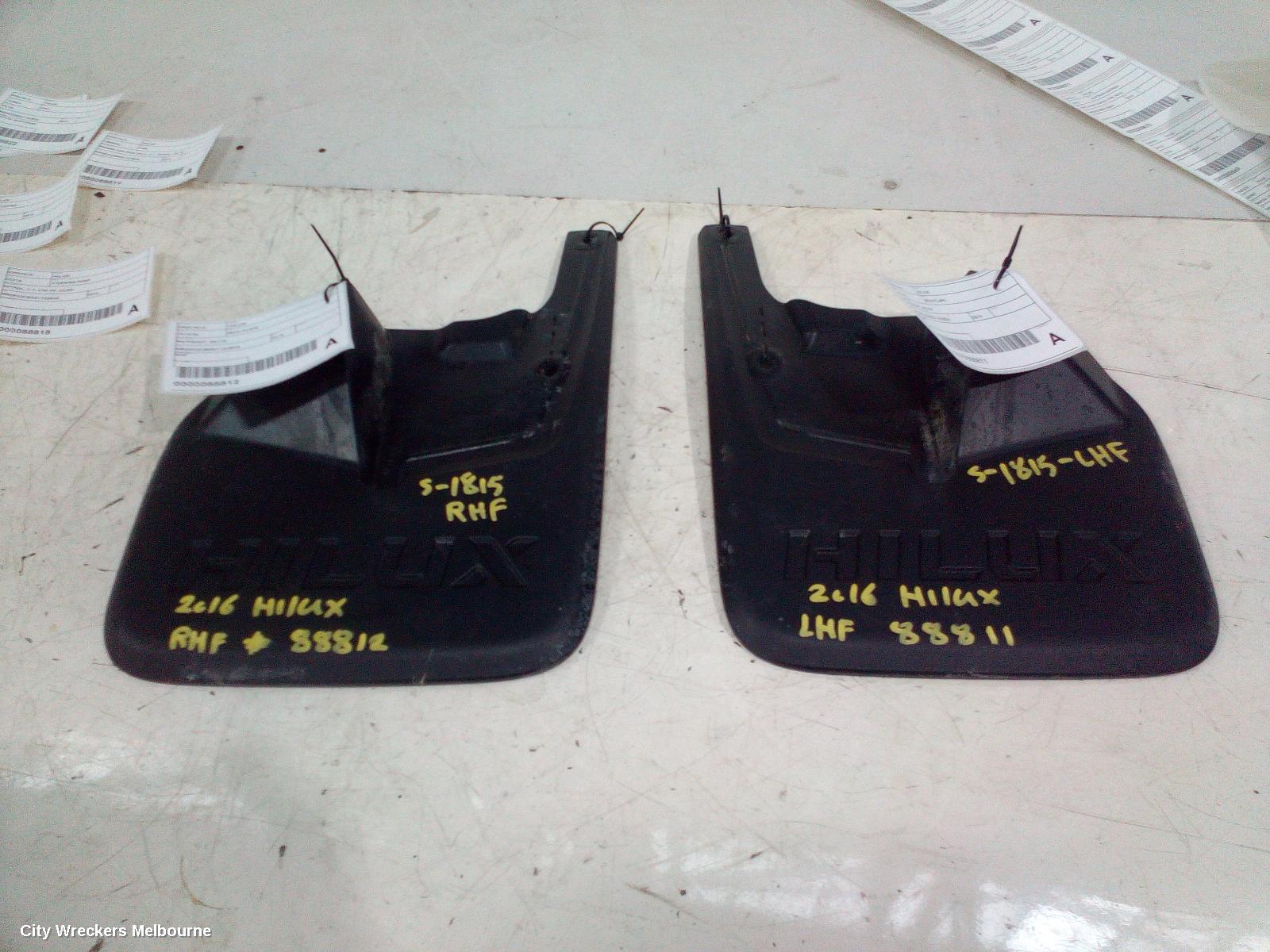 TOYOTA HILUX MUD FLAPS, LH FRONT, 09/2015 ONWARDS - Image 3