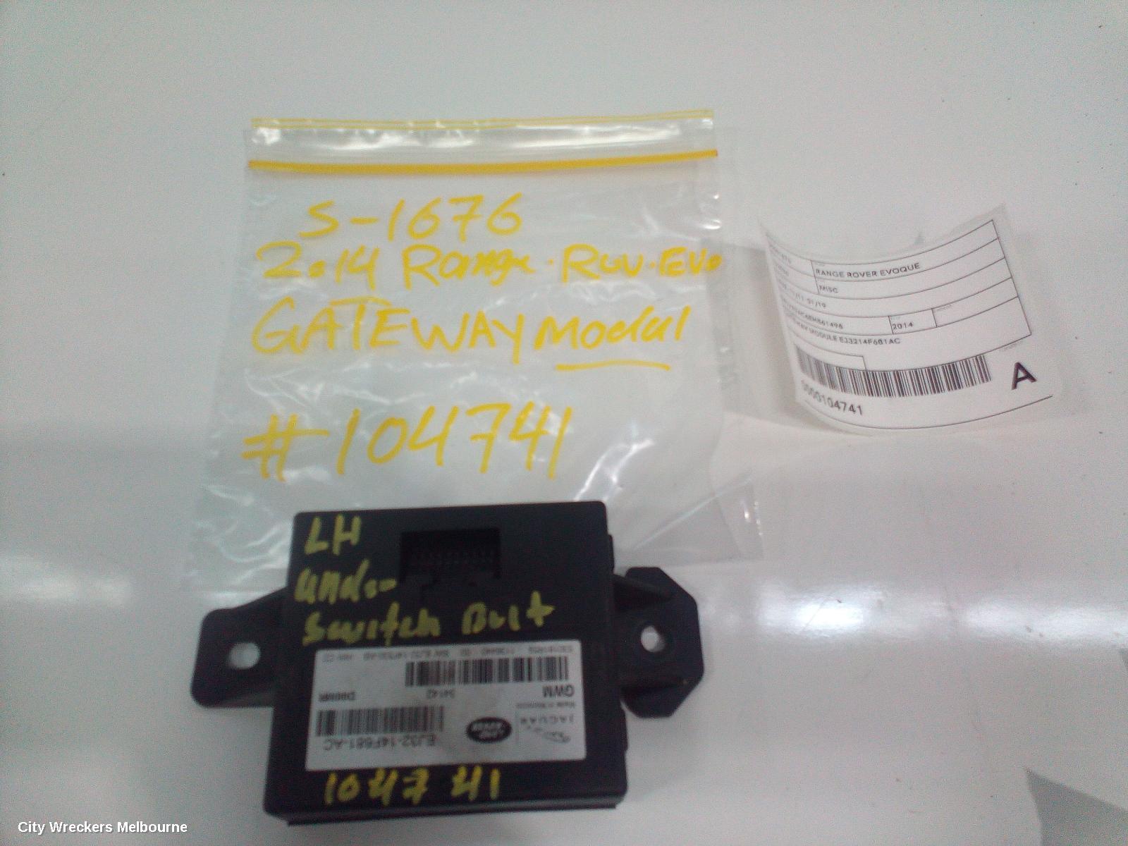 LAND ROVER RANGEROVER EVOQUE, L538, 11/2011 - 01/2019, GATEWAY MODULE EJ3214F681AC : 104741 - Image 2