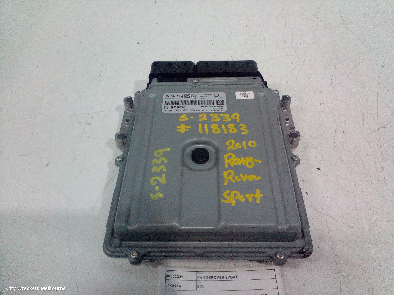 LAND ROVER RANGEROVER SPORT ECU, ENGINE ECU, 3.0, DIESEL, TWIN TURBO, ECU ONLY, L320, 09/2009 - 05/2013 - Image 1