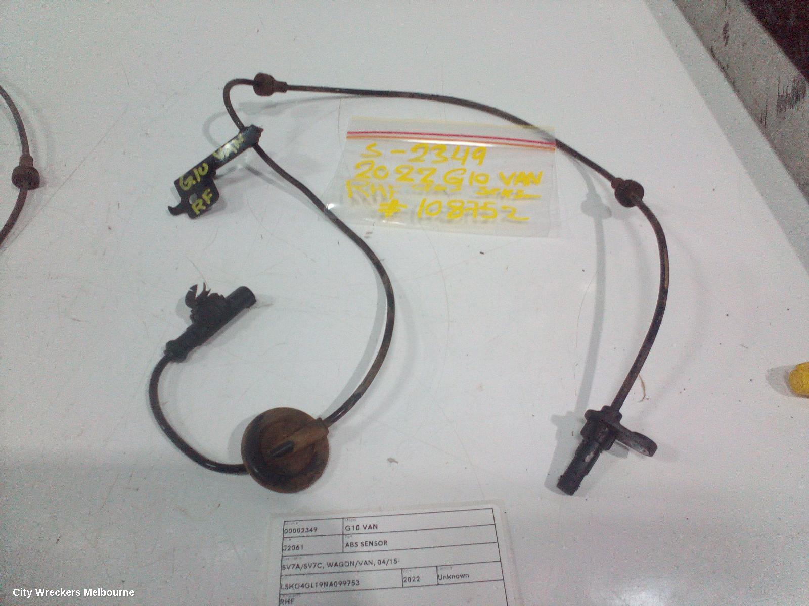 LDV G10 ABS SENSOR, SV7A/SV7C, WAGON/VAN, RH FRONT, 04/2015 ONWARDS - Image 1