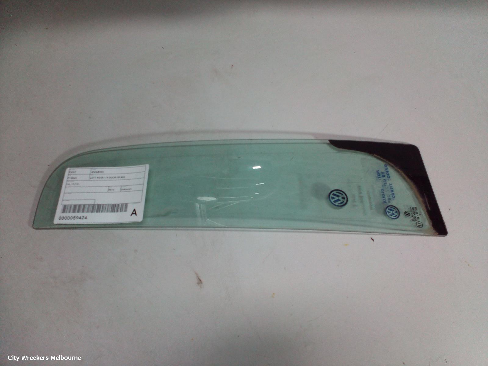 VOLKSWAGEN AMAROK LEFT REAR 1/4 DOOR GLASS, 2H, 12/2010 ONWARDS - Image 1