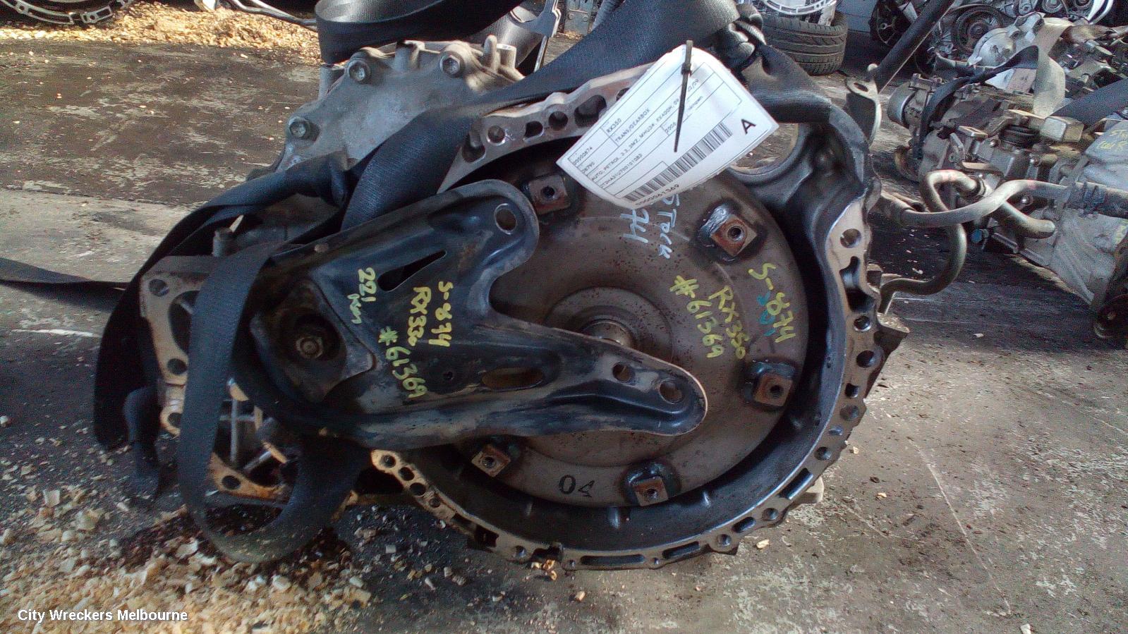 LEXUS RX SERIES TRANS/GEARBOX, AUTO, PETROL, 3.3, 3MZ, MCU3#, NO TRANSFER CASE, RX330, 04/2003 - 11/2005 - Image 1