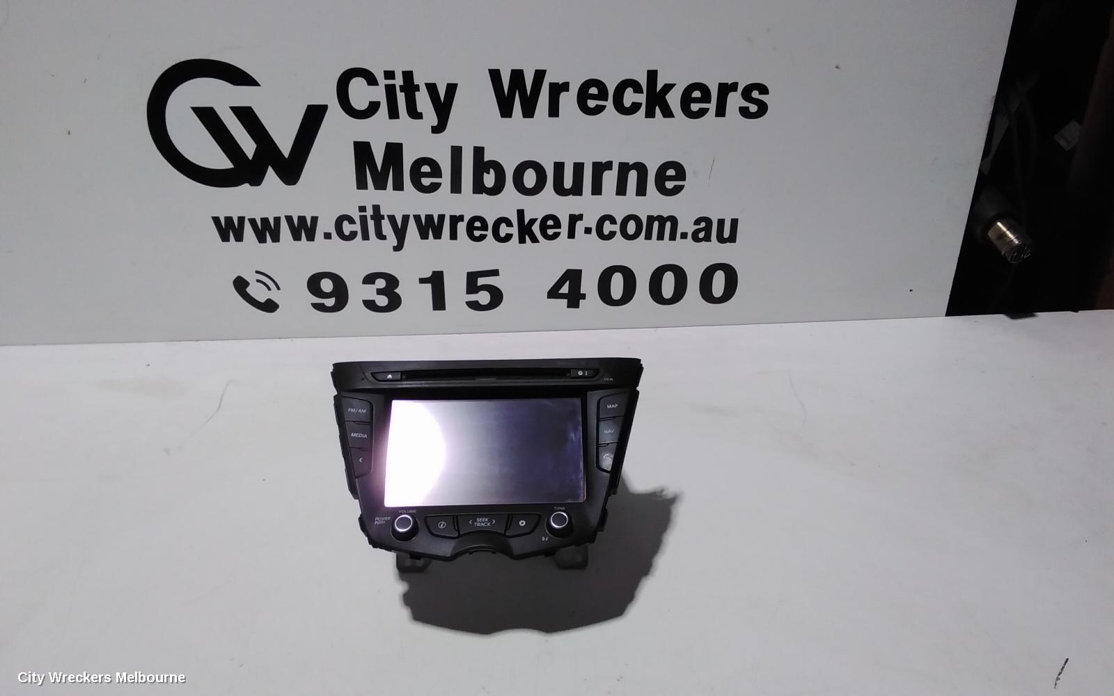 HYUNDAI VELOSTER RADIO/CD/DVD/SAT/TV, TOUCHSCREEN, GPS/NAVIGATION/BLUETOOTH/MP3/AUX W/ CD PLAYER, FS, 12/2011 - 02/2018 - Image 1