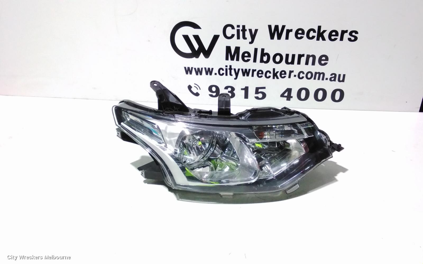 MITSUBISHI OUTLANDER RIGHT HEADLAMP, ZJ, HALOGEN, 10/2012 - 03/2015 - Image 1