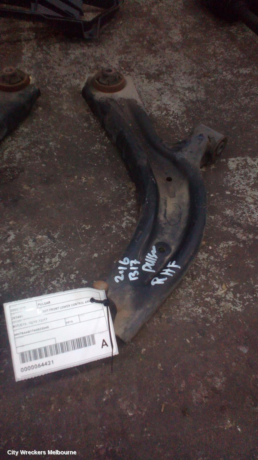 NISSAN PULSAR RIGHT FRONT LOWER CONTROL ARM, B17/C12, 12/2012 - 12/2017 - Image 1