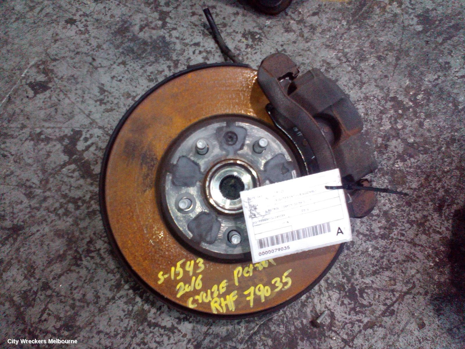 HOLDEN CRUZE RIGHT FRONT HUB ASSEMBLY, JG-JH, 1.8, PETROL, 105PCD, 03/2009 - 01/2017 - Image 1