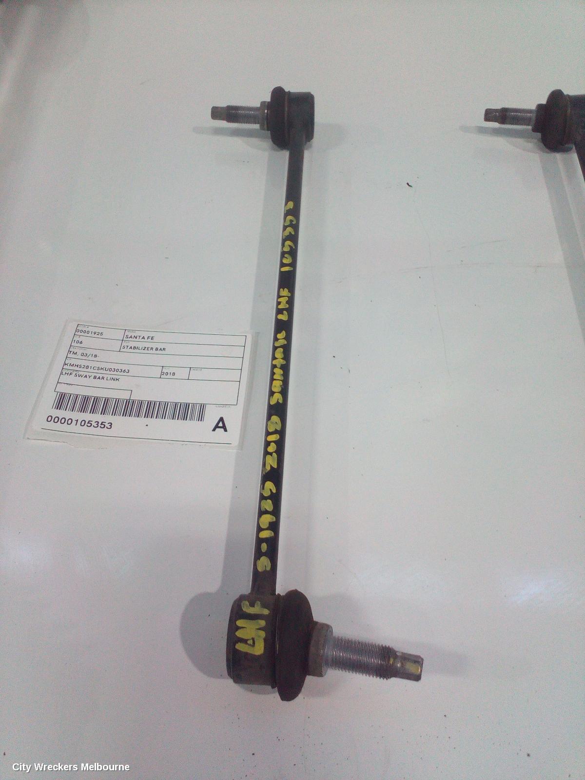 HYUNDAI SANTA FE STABILISER BAR, TM, 03/2018 - 10/2023 - Image 1