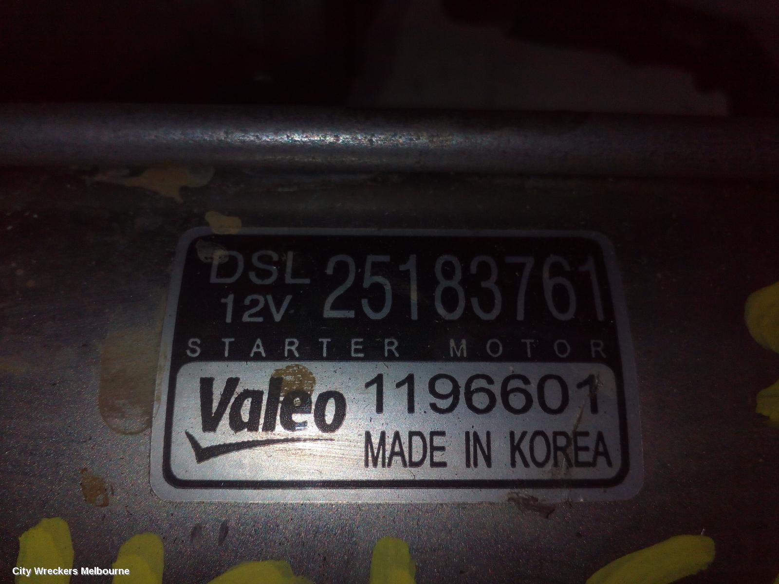 HOLDEN CAPTIVA STARTER, DIESEL, 2.2, CG, 3-BOLT TYPE, 01/2011 - 06/2018 - Image 1