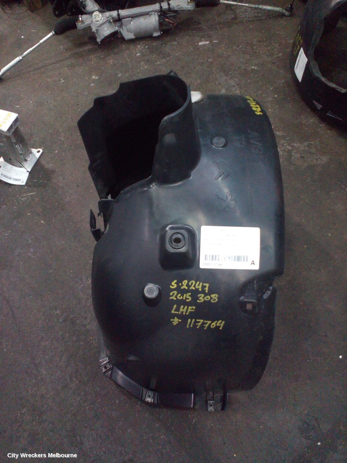 PEUGEOT 308 LEFT GUARD LINER, FRONT, T9, HATCH/WAGON, 10/2014 - 06/2017 - Image 3