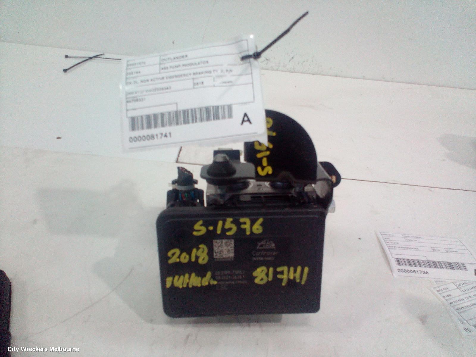 MITSUBISHI OUTLANDER ABS PUMP/MODULATOR, ZK-ZL, NON ACTIVE EMERGENCY BRAKING TYPE, P/N 4670B231, 04/2015 ONWARDS - Image 2