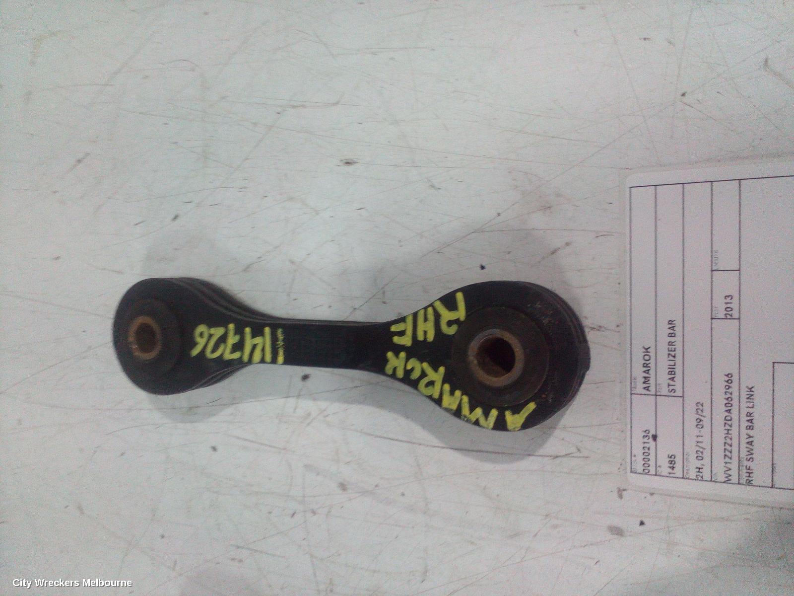 VOLKSWAGEN AMAROK STABILISER BAR, 2H, 02/2011 - 09/2022 - Image 1
