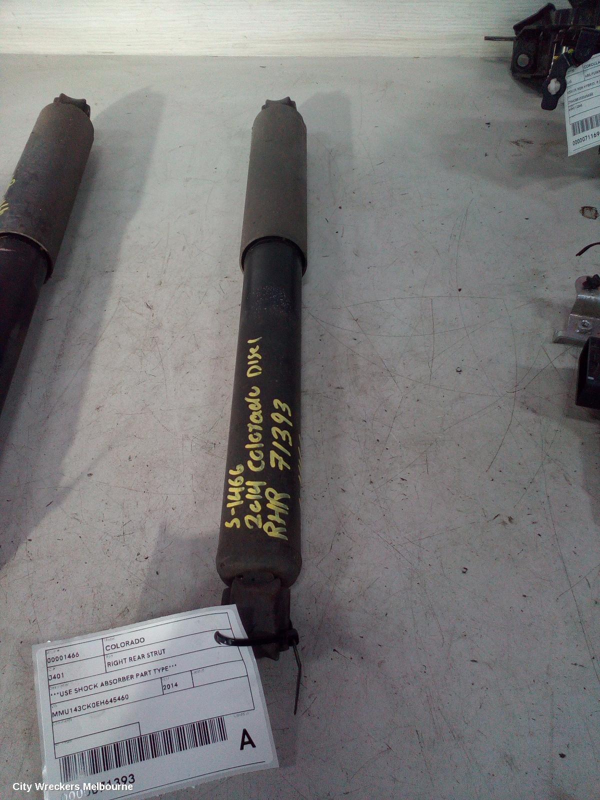 HOLDEN COLORADO RIGHT REAR STRUT, ***USE SHOCK ABSORBER PART TYPE*** - Image 1