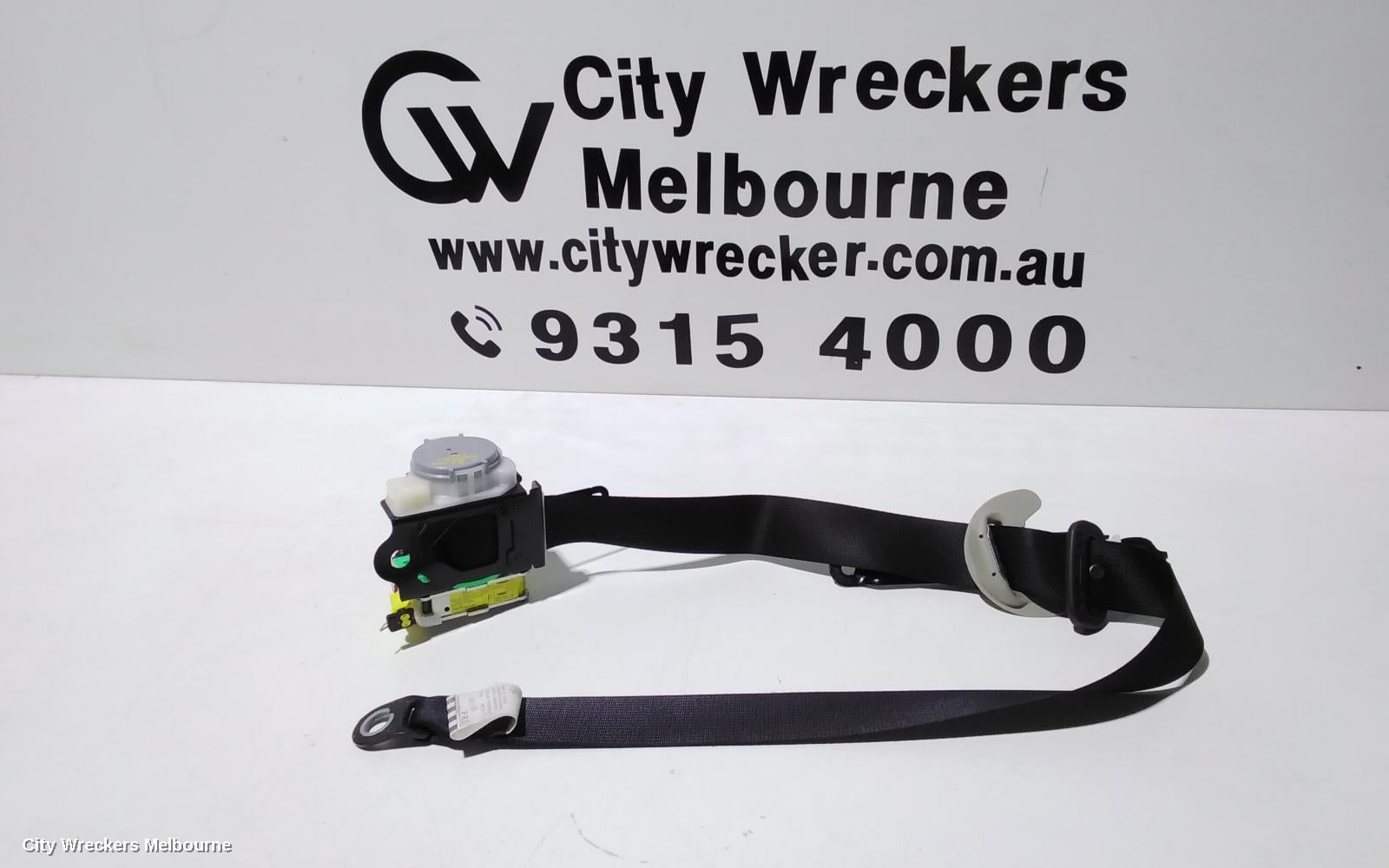 TOYOTA COROLLA SEATBELT/STALK, LH FRONT, SEAT BELT ONLY, BLACK, ZRE152/20153R, 03/2007 - 12/2013 - Image 1