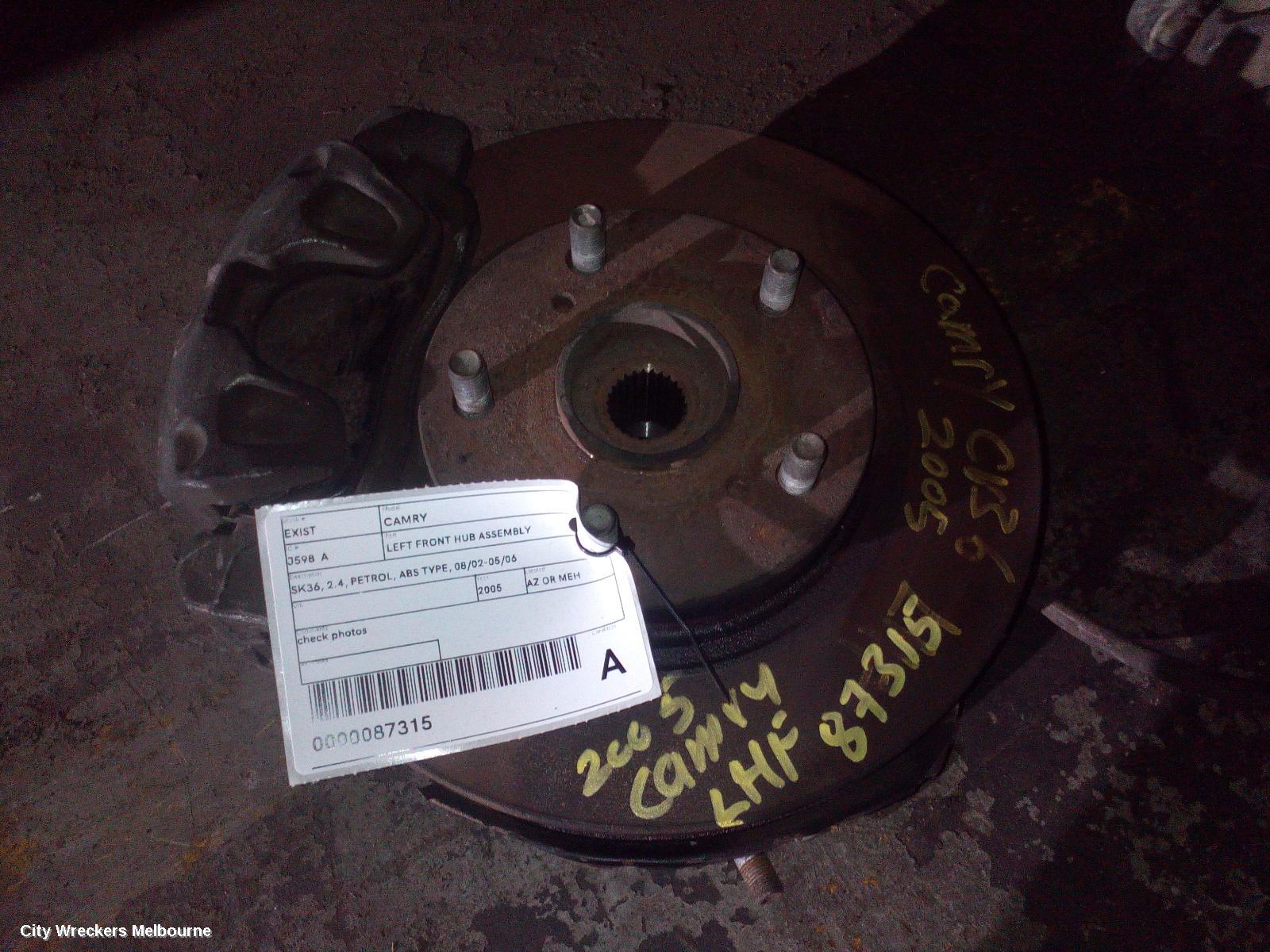 TOYOTA CAMRY LEFT FRONT HUB ASSEMBLY, SK36, 2.4, PETROL, ABS TYPE, 08/2002 - 05/2006 - Image 1