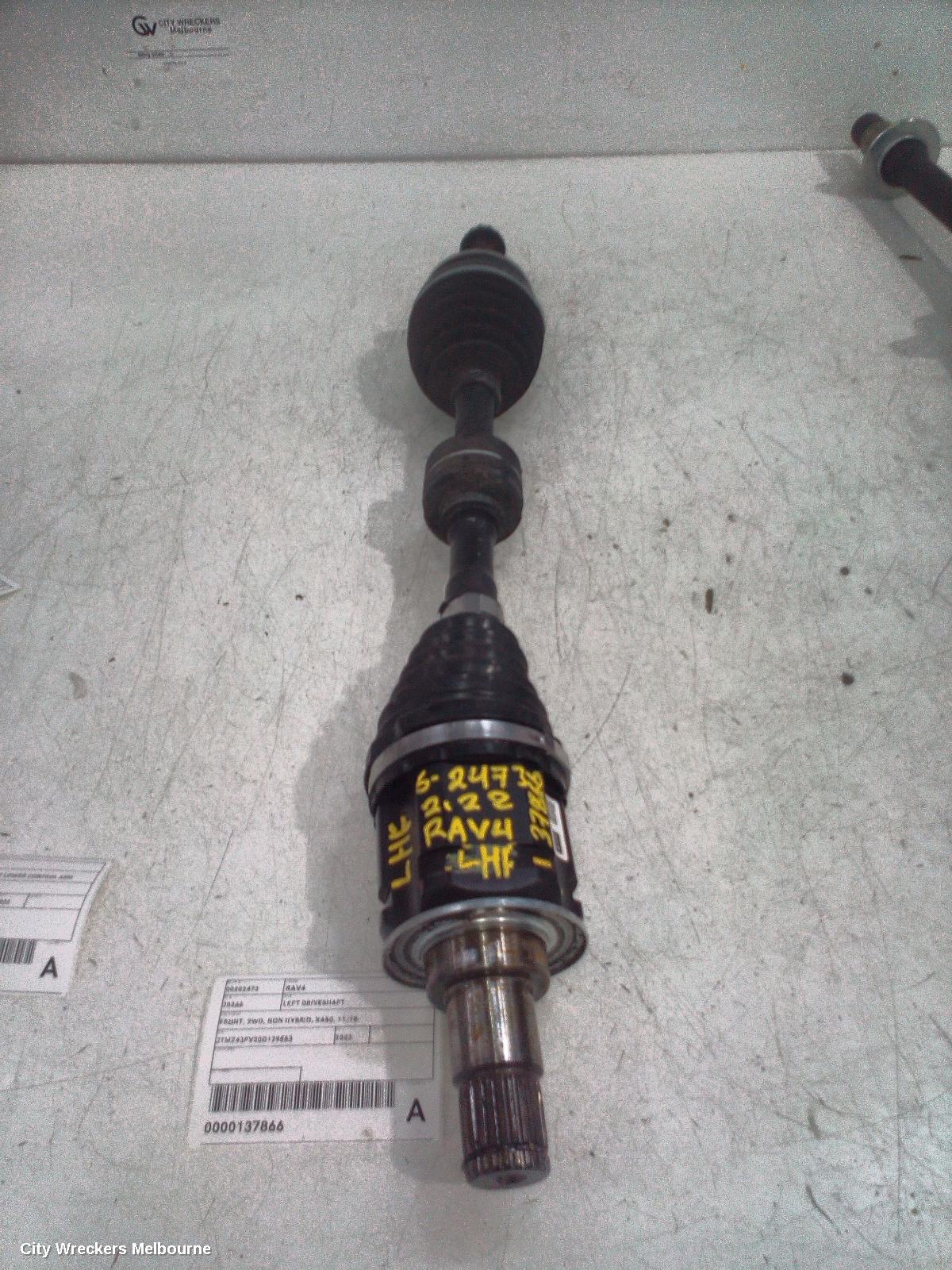 TOYOTA RAV4 LEFT DRIVESHAFT, FRONT, 2WD, NON HYBRID, XA50, 11/2018 ONWARDS - Image 1