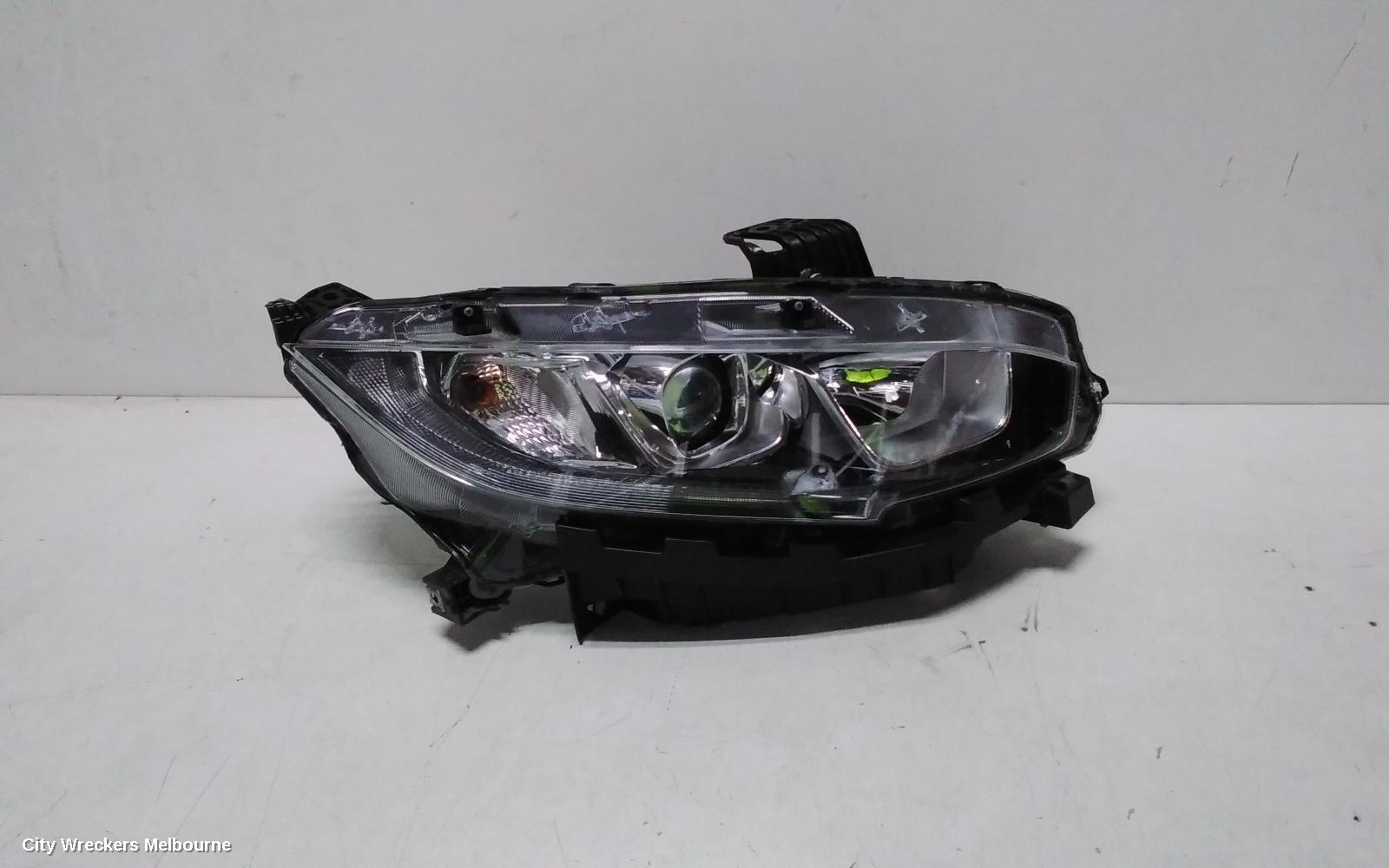 HONDA CIVIC RIGHT HEADLAMP, 10TH GEN, HATCH/SEDAN, HALOGEN TYPE, 05/2016 - 08/2021 - Image 1